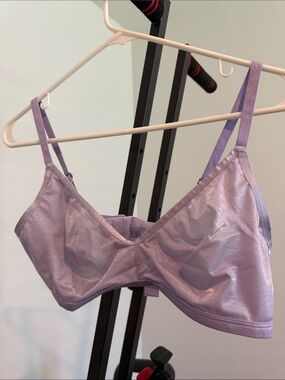 Lilac Shimmer Unlined Bralette - Women Intimates